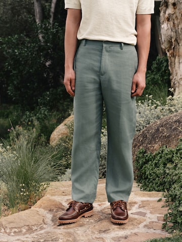 Regular Pantalon à pince 'N. Premium' Next en vert : devant