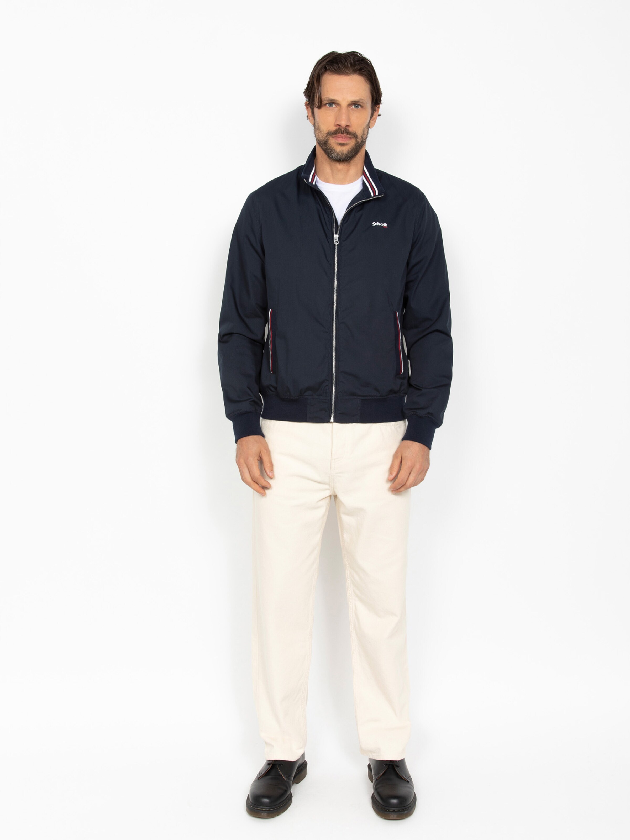 Schott NYC Between-Seasons Coat in Blue