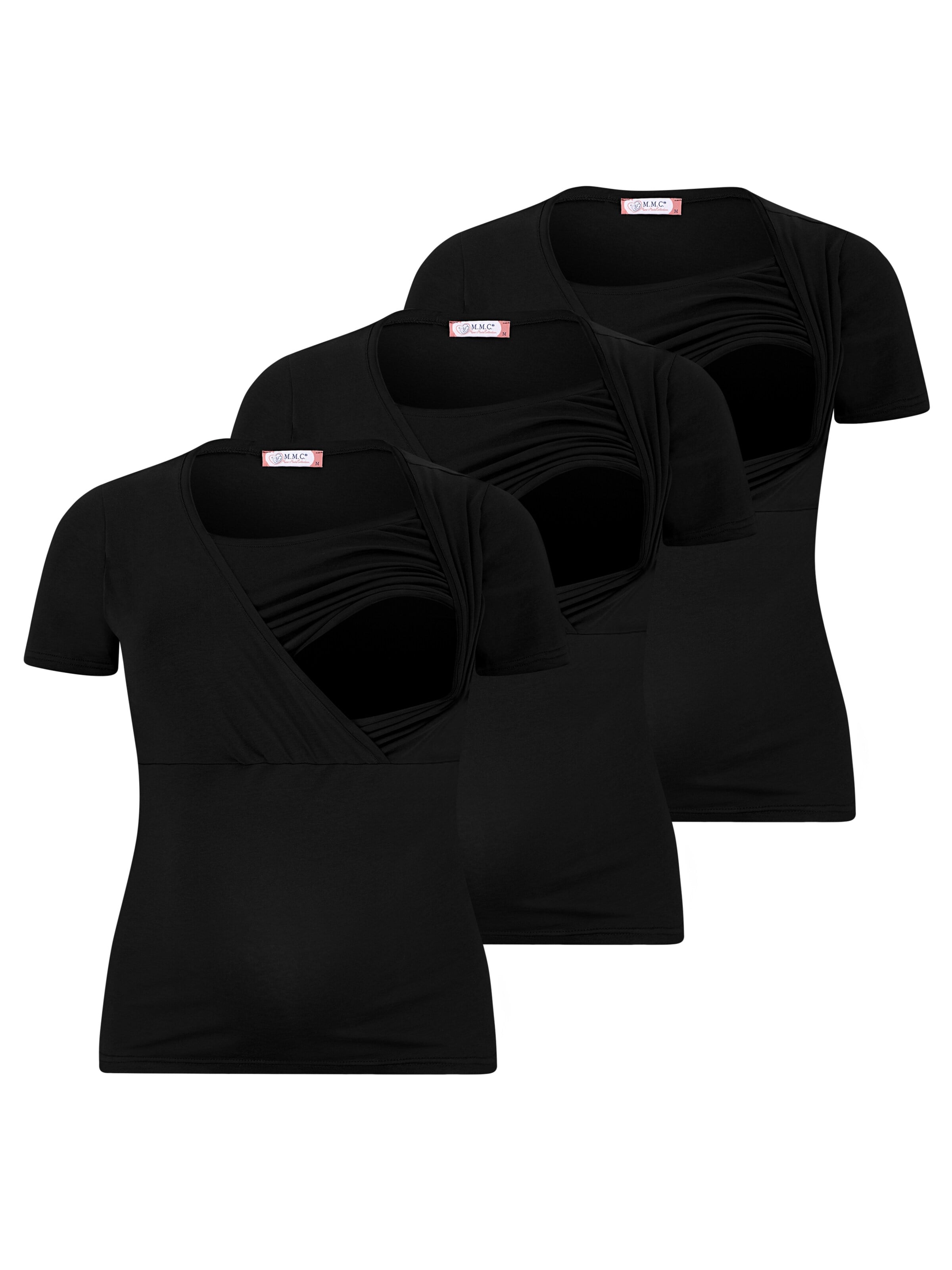 M.M.C. Shirt 'Stillshirt Umstandsmode' in Black: front