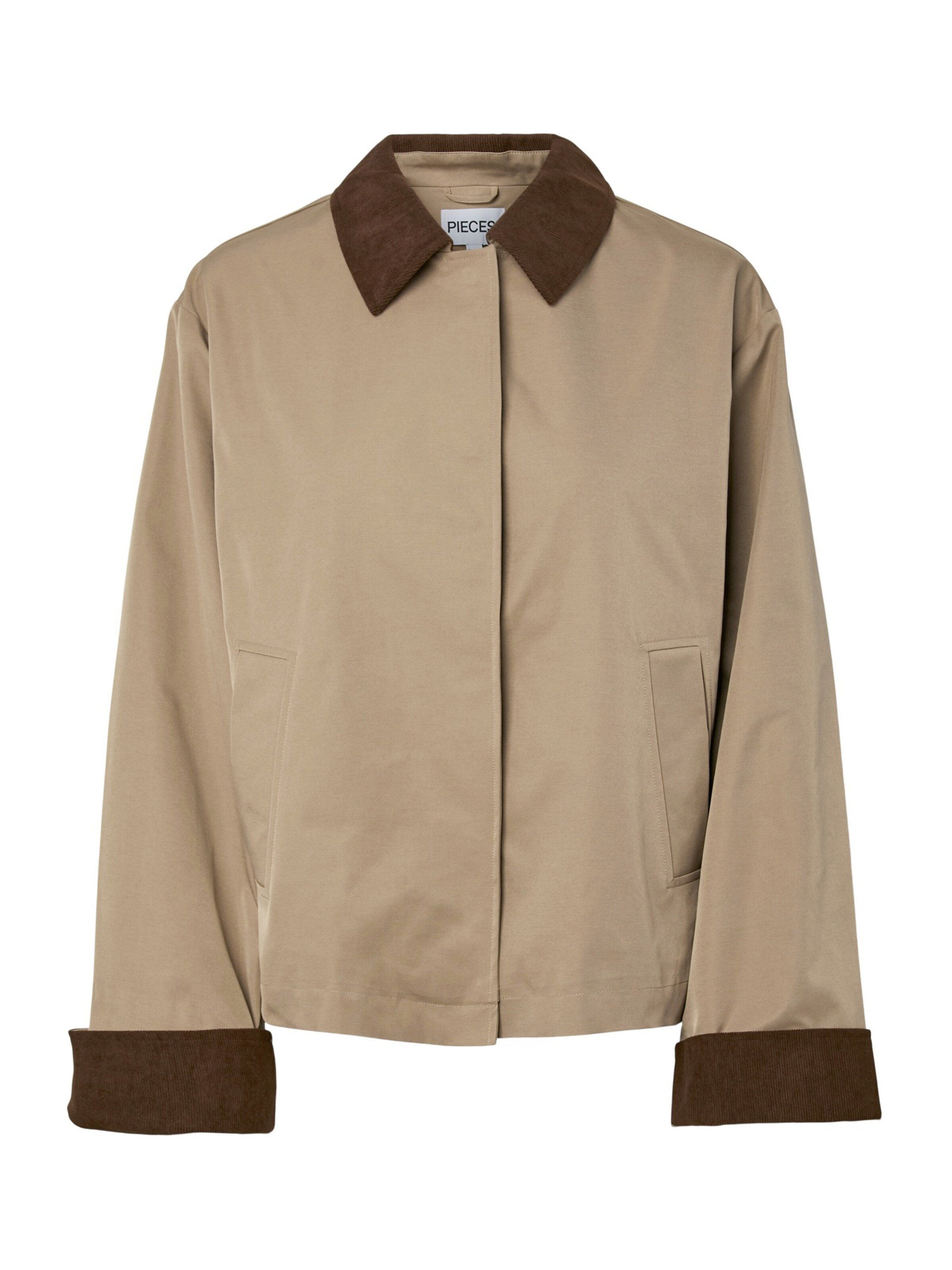 PIECES Tussenjas 'PCJORMA' in Grijs: voorkant