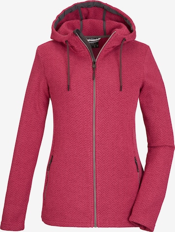 KILLTEC Athletic Fleece Jacket in Pink: front