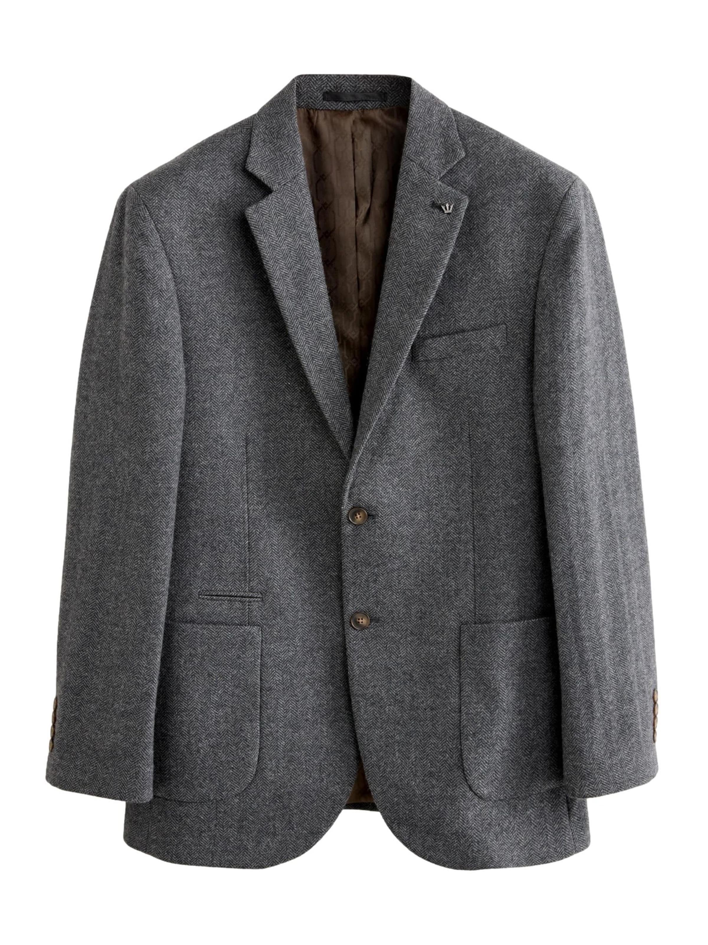 Next Slim fit Blazer in Grey: front