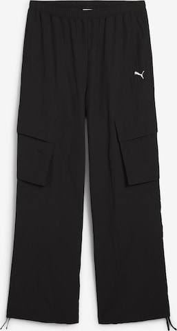 PUMA Wide Leg Cargohose 'Ess' in Schwarz: Vorderseite