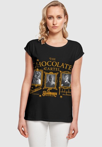 ABSOLUTE CULT Shirt 'Wonka - The Chocolate Cartel' in Black: front