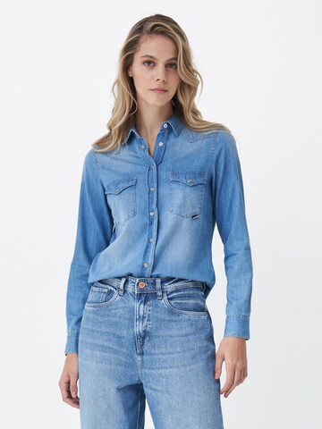 Salsa Jeans Blouse 'Fatima' in Blauw: voorkant