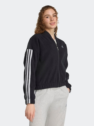 Giacca di felpa sportiva di ADIDAS SPORTSWEAR in nero: frontale