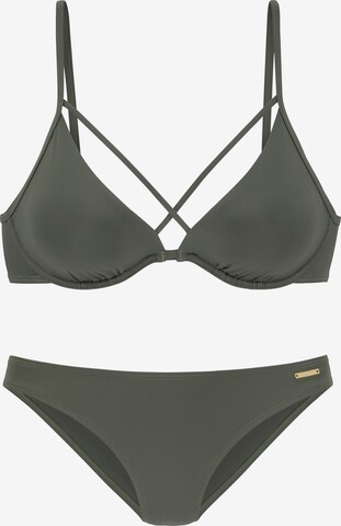 BRUNO BANANI T-shirt Bikini in Groen: voorkant