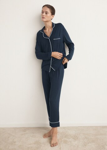 MANGO Pyjama 'Liz' in Blau: Vorderseite
