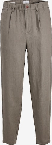 JACK & JONES Loose fit Pleat-Front Pants 'Karl Matsson' in Grey: front