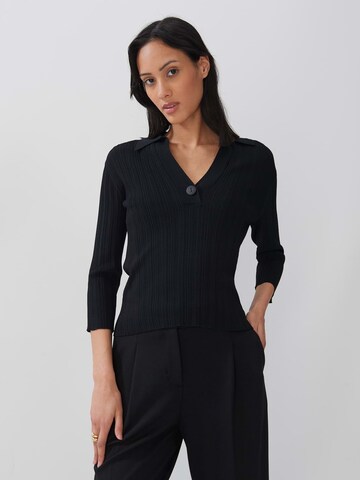 Someday Pullover 'Tomoya' in Schwarz: Vorderseite