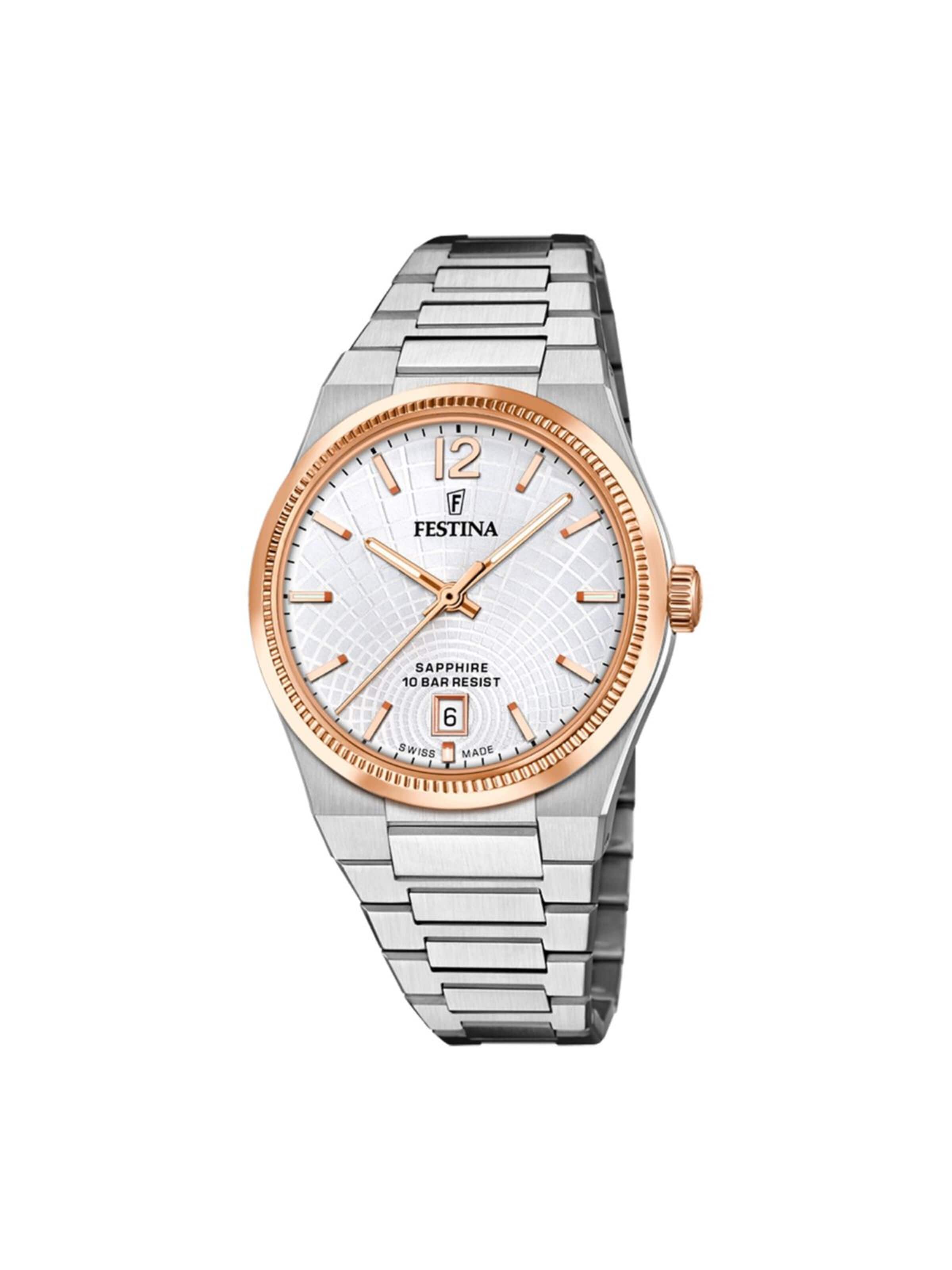 Montre à affichage analogique 'Rive Collection Swiss' FESTINA en argent
