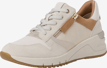 Baskets basses TAMARIS en beige : devant