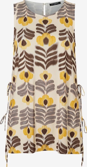 Ana Alcazar Top 'Duela' in XS in Ecru / Dark brown / Yellow / Light grey, Item view