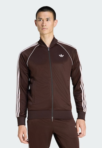 Veste de survêtement 'SST' ADIDAS ORIGINALS en marron : devant