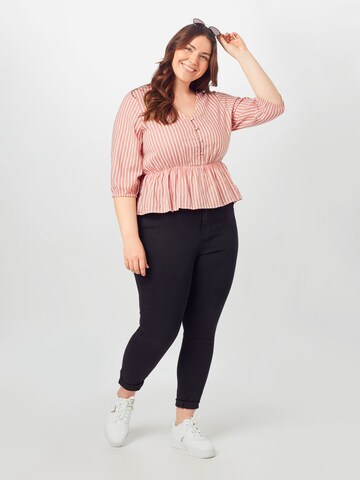 ABOUT YOU Curvy Bluse 'Linn' in Pink