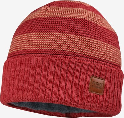 MAXIMO Beanie in Light beige / Burgundy / Pastel red, Item view