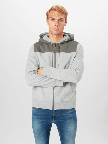 Michael Kors Regular Fit Sweatjacke 'FZ LOGO HOODIE' in Grau: predná strana