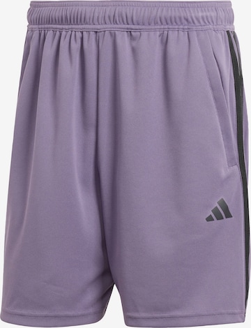 Pantalon de sport 'Train Essentials Piqué 3-Streifen' ADIDAS PERFORMANCE en violet : devant