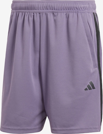 ADIDAS PERFORMANCE Sportbroek 'Train Essentials Piqué 3-Streifen' in de kleur Lila / Zwart, Productweergave