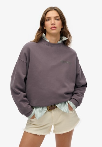 Superdry Sweatshirt 'Old School Tattoo' in Grey: front