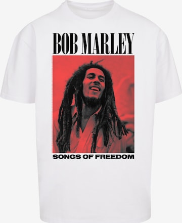 T-Shirt 'Bob Marley ' F4NT4STIC en blanc : devant