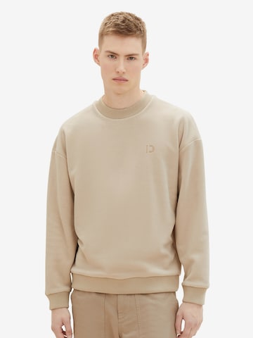 TOM TAILOR DENIM Sweatshirt i beige: forside