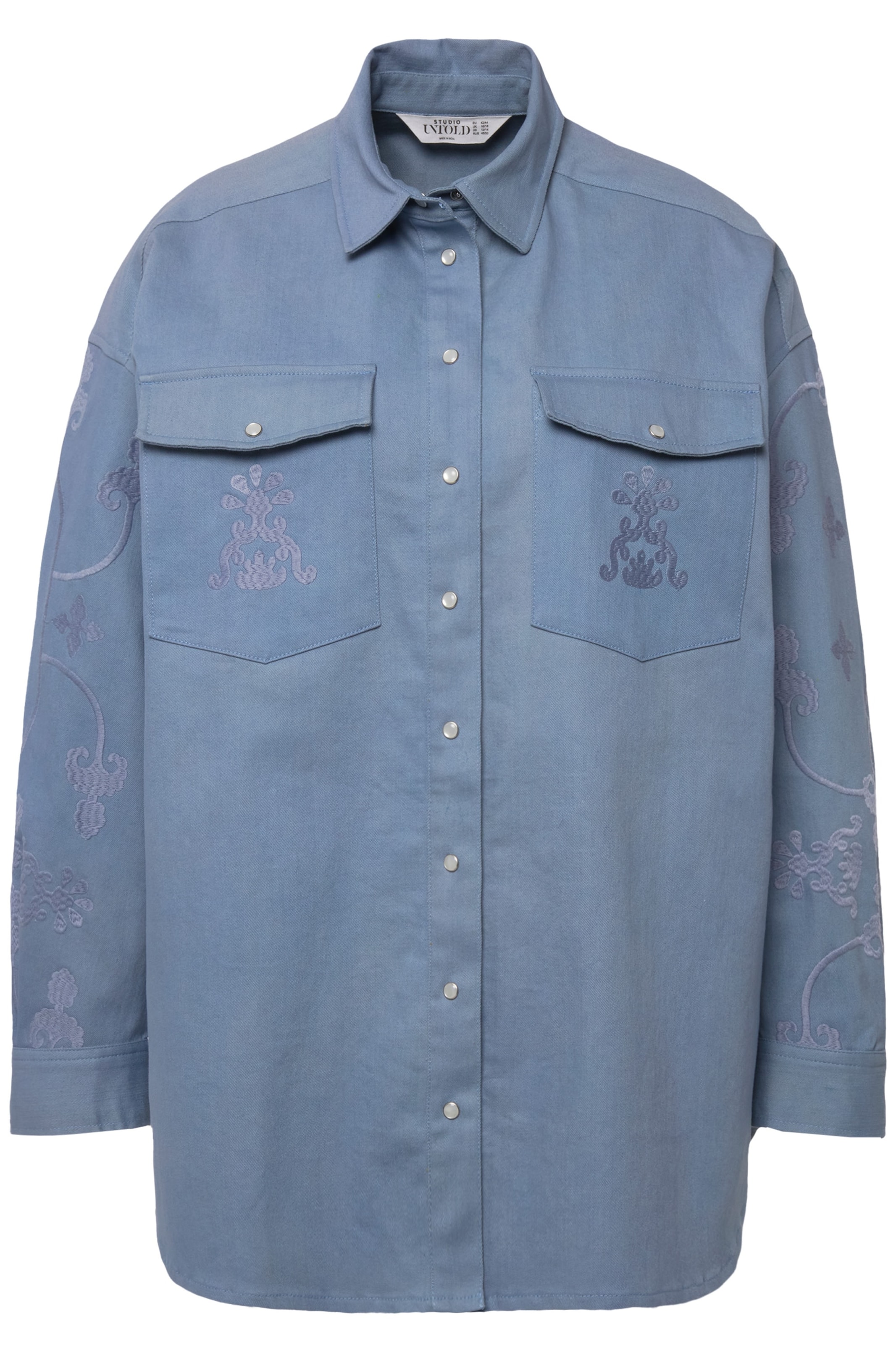 Studio Untold Bluse in Blau: Vorderseite