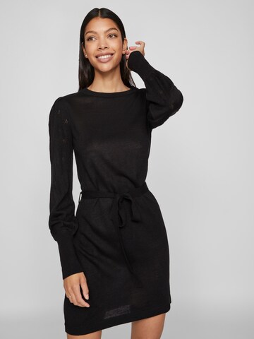 VILA Strickkleid 'Ava' in Schwarz: Vorderseite