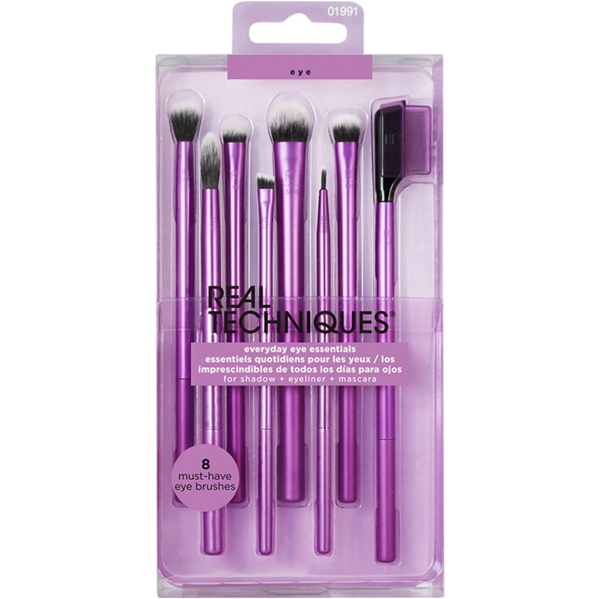 Real Techniques Pinsel Set Everyday Eye Essentials in Lila 