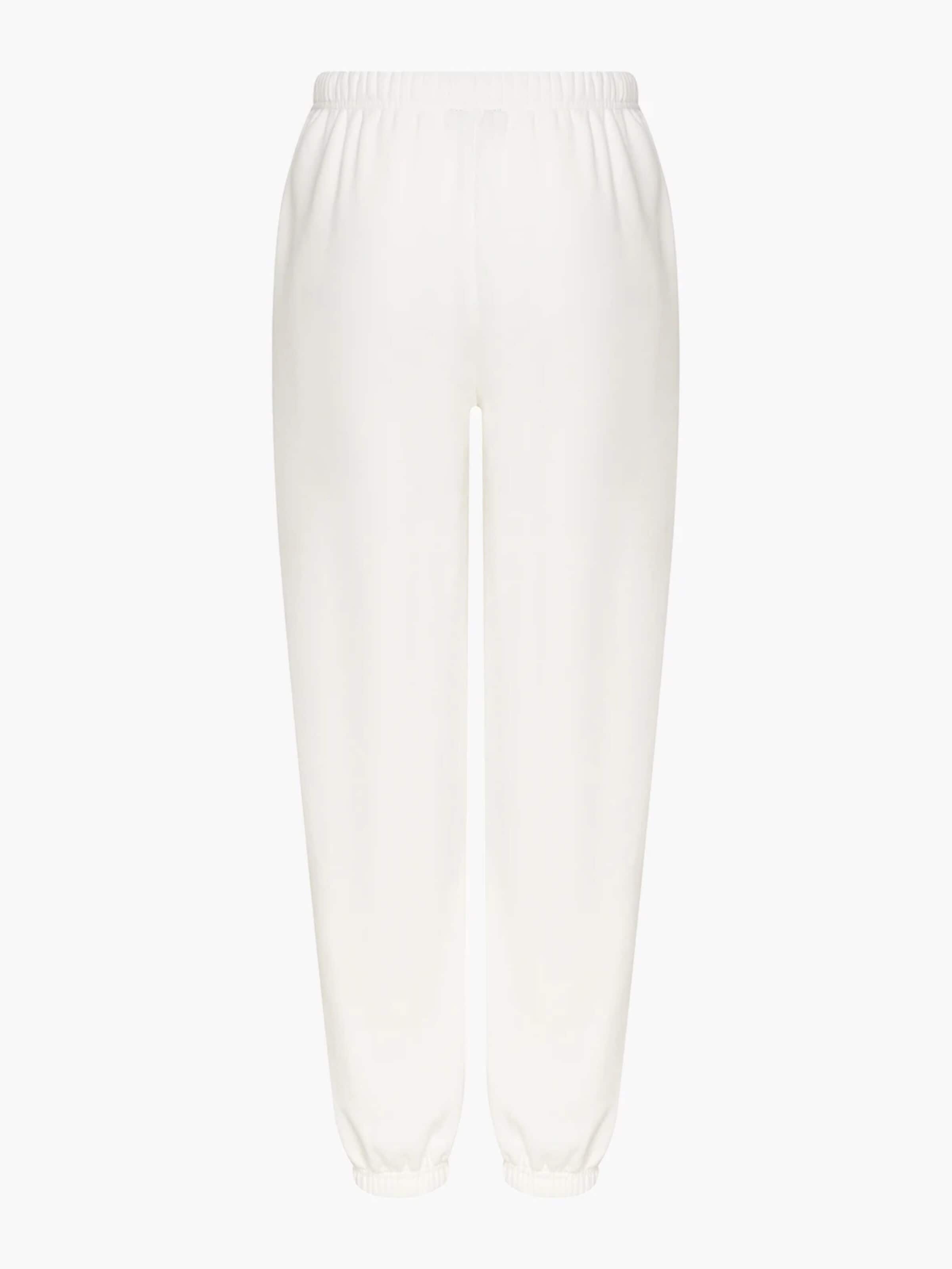 cfab (formerly creamy fabrics) Wide leg Broek 'Everyday Carrot' in Wit