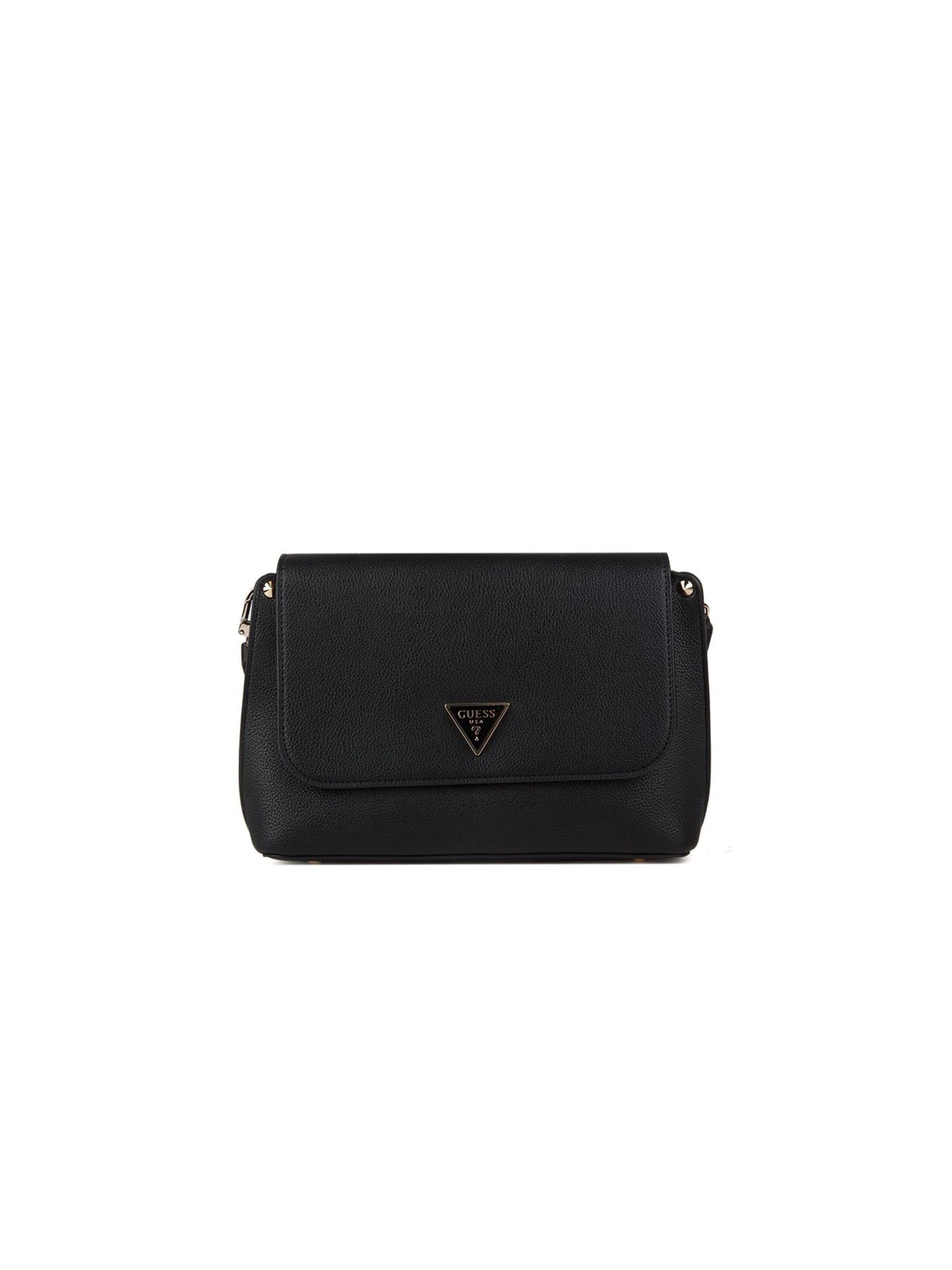 GUESS Schoudertas 'Meridian Ii Flap Crossbody' in Zwart: voorkant