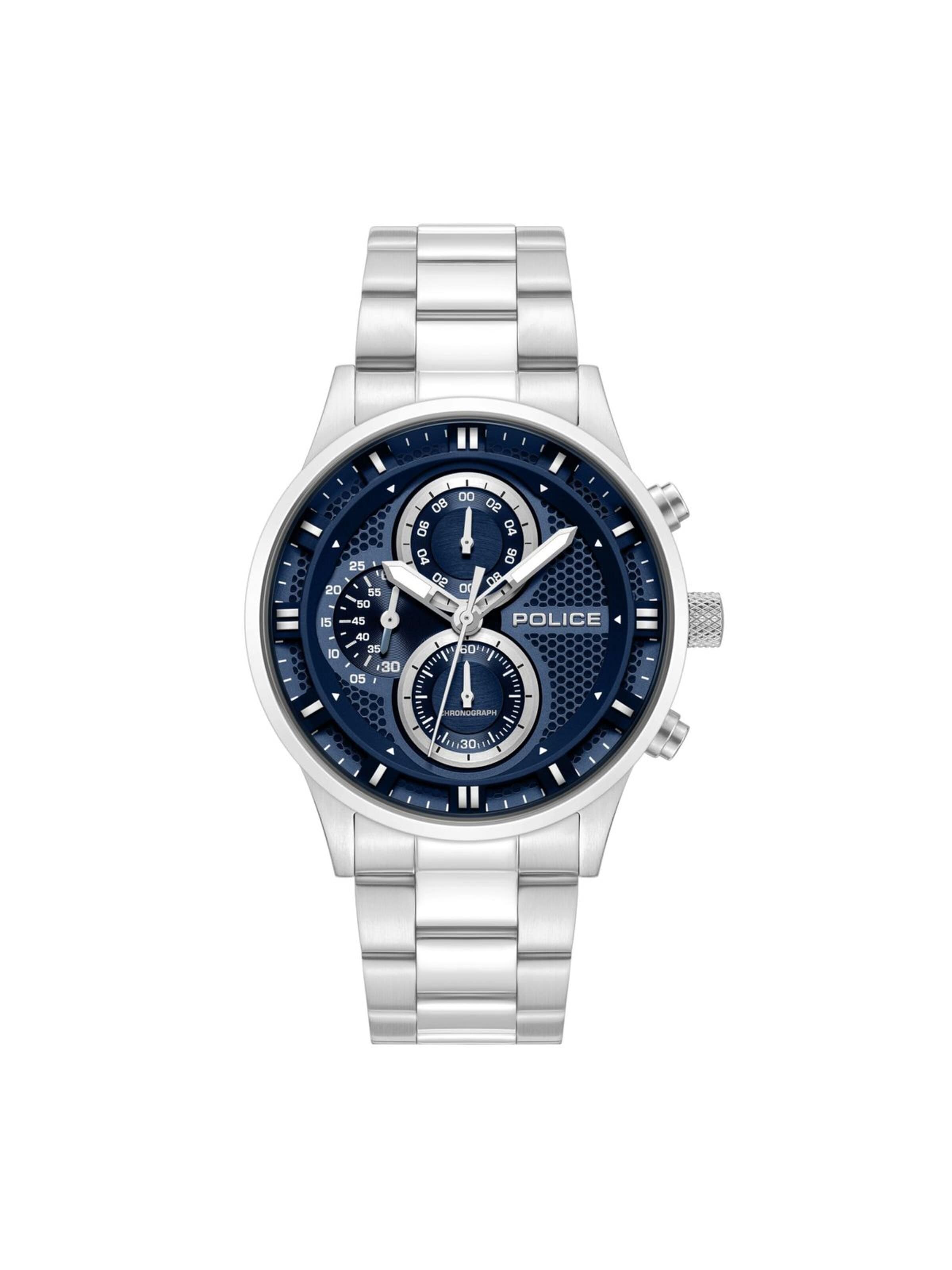 Montre à affichage analogique POLICE en bleu : devant