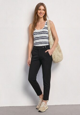 STREET ONE Slimfit Hose in Schwarz