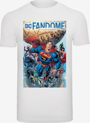 F4NT4STIC Shirt 'DC Fandome Superman Hero Collage' in White: front