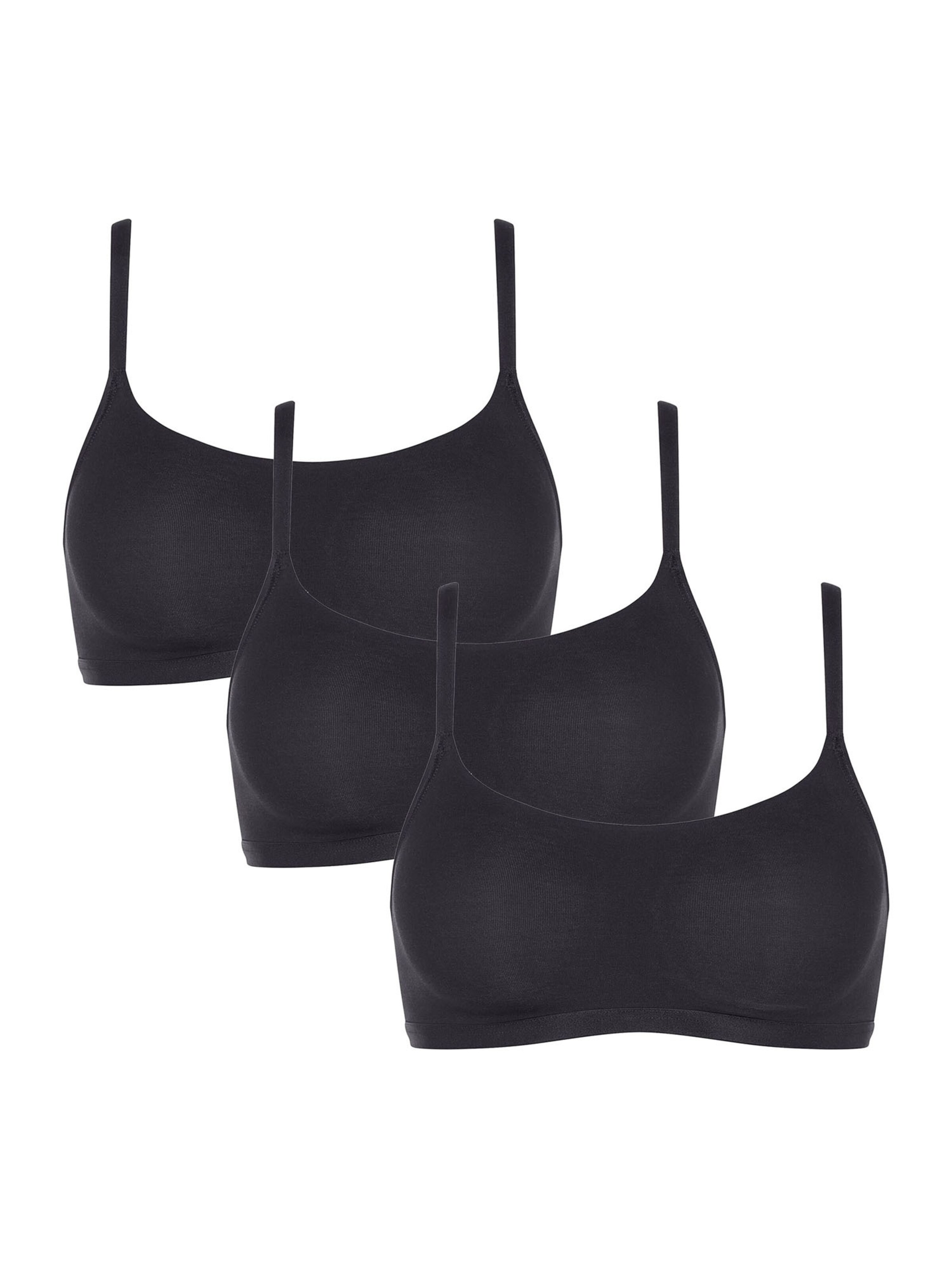 SLOGGI - Camisola interior 'Daily GO Cotton' em preto: frente