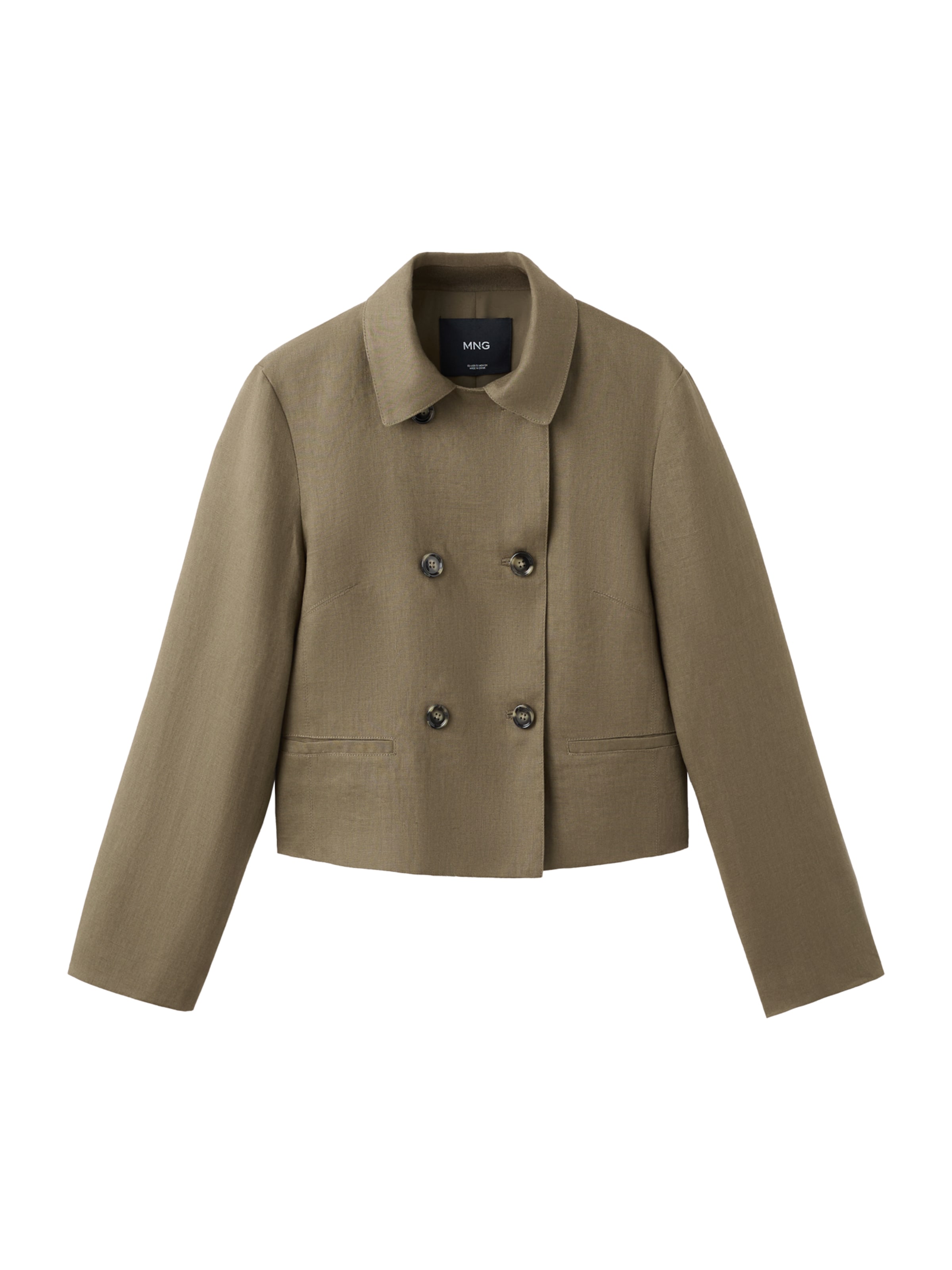 MANGO Prehodna jakna 'LISTELA' | zelena barva: sprednja stran