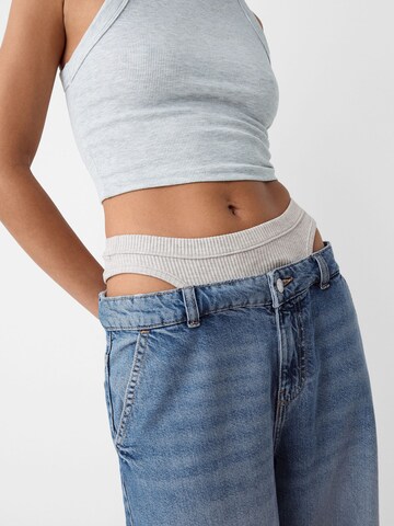 Bershkaregular Traperice - plava boja