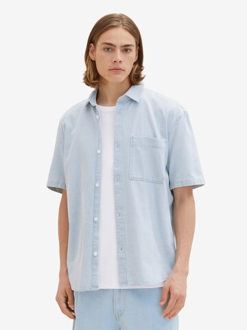 TOM TAILOR DENIM Regular fit Button Up Shirt in Blue