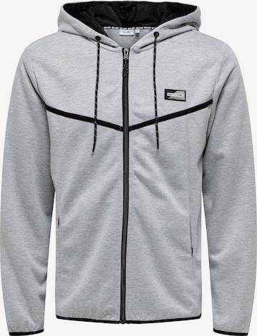 Only & Sons Sweatjacke 'ONSLiam' in Grau: Vorderseite