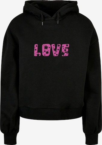 Merchcode Sweatshirt 'Valentines Day' in Black: front