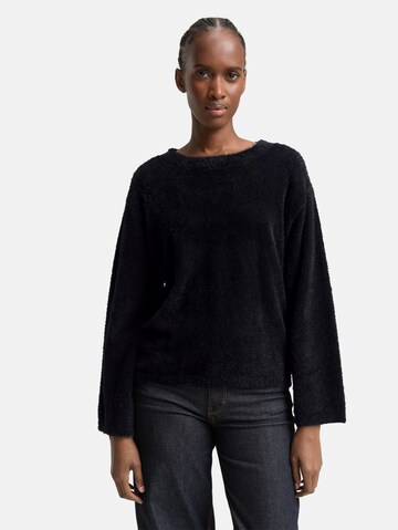 TOM TAILOR DENIM Trui in Zwart: voorkant