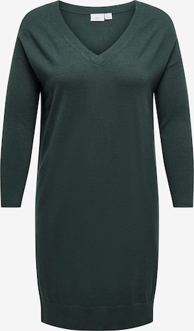 ONLY Carmakoma Knitted dress in Green: front