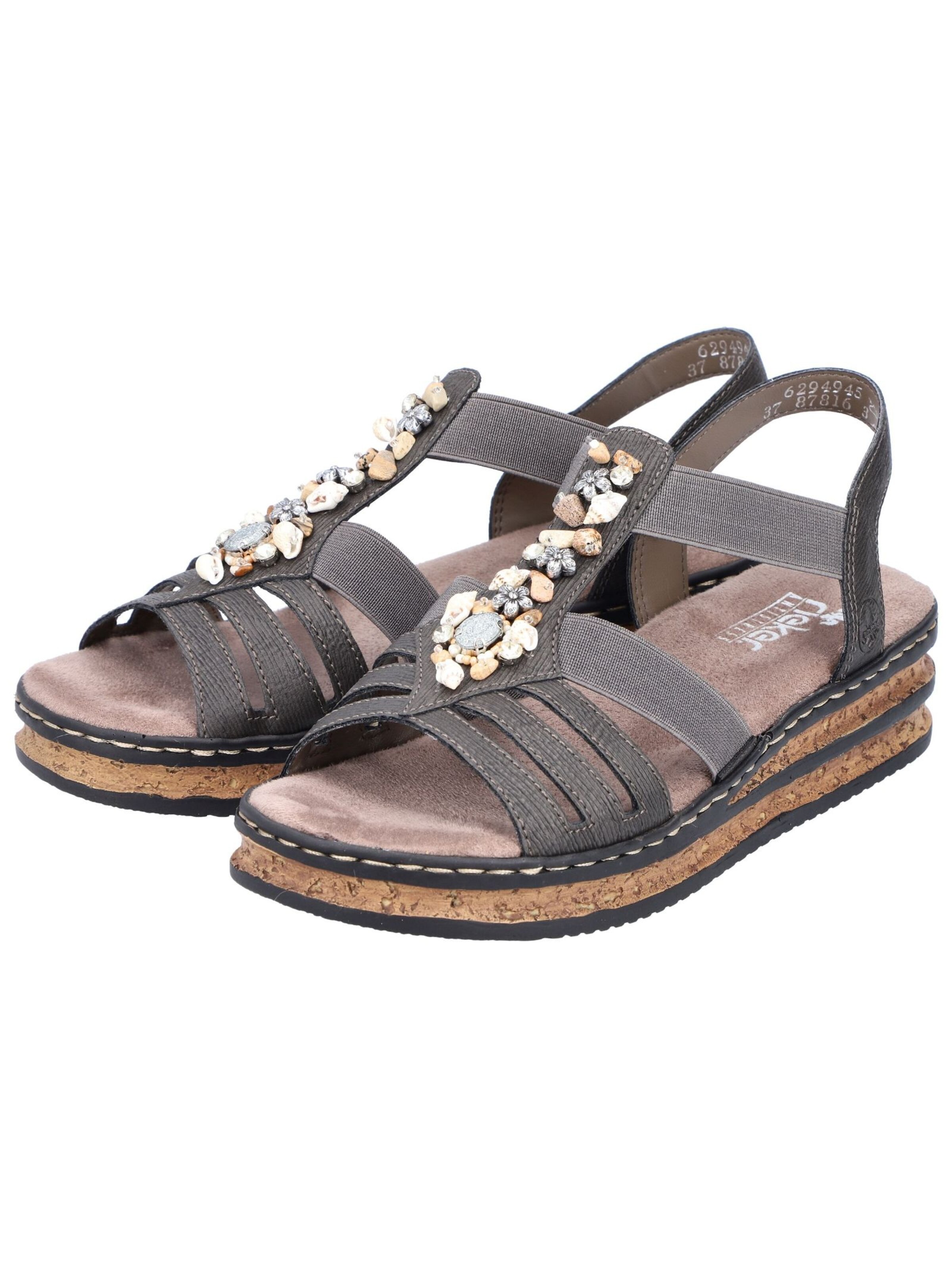 Rieker Strap Sandals in Grey