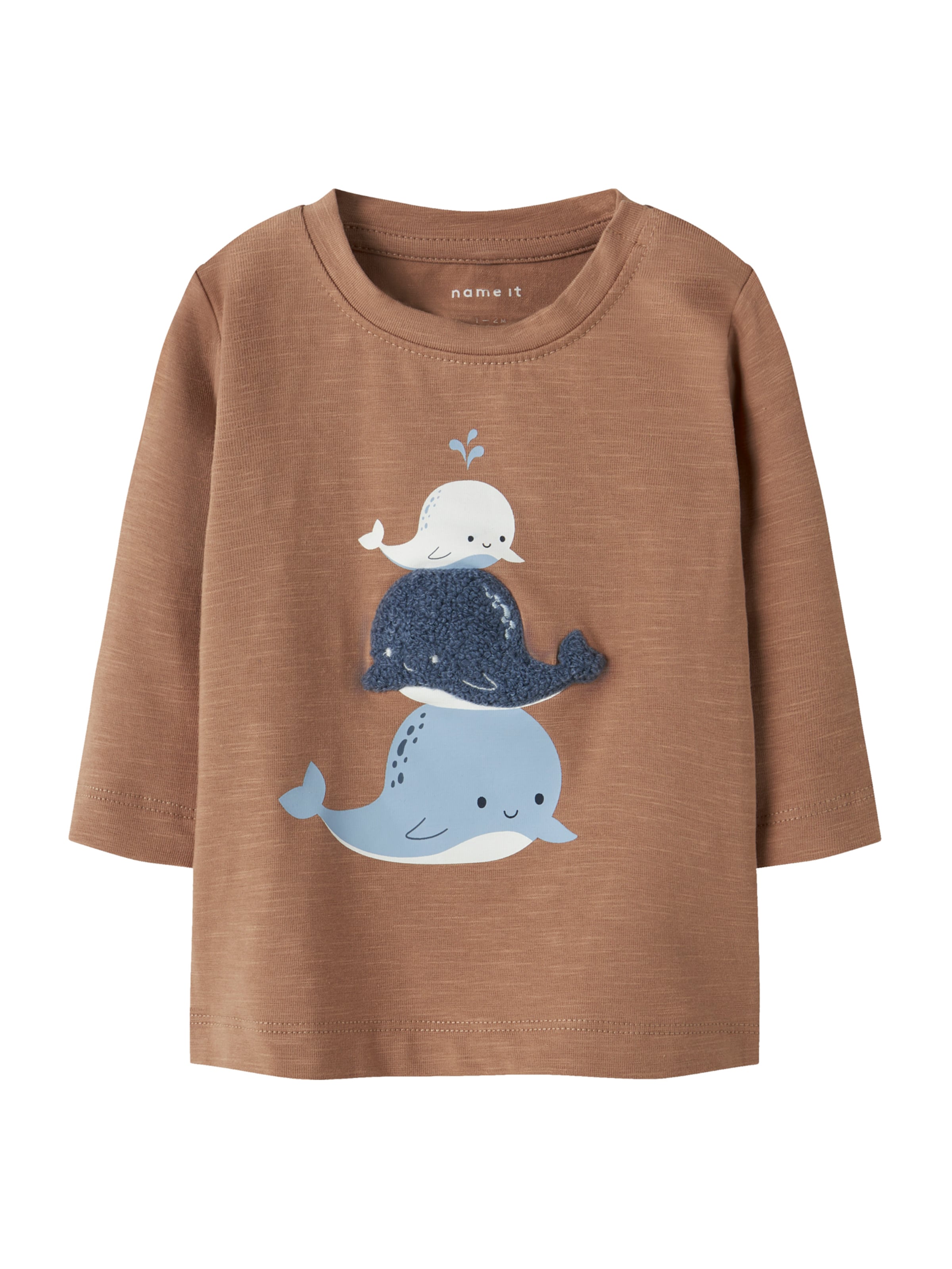 NAME IT - Camiseta 'NBMFAKIR' en marrón: frente