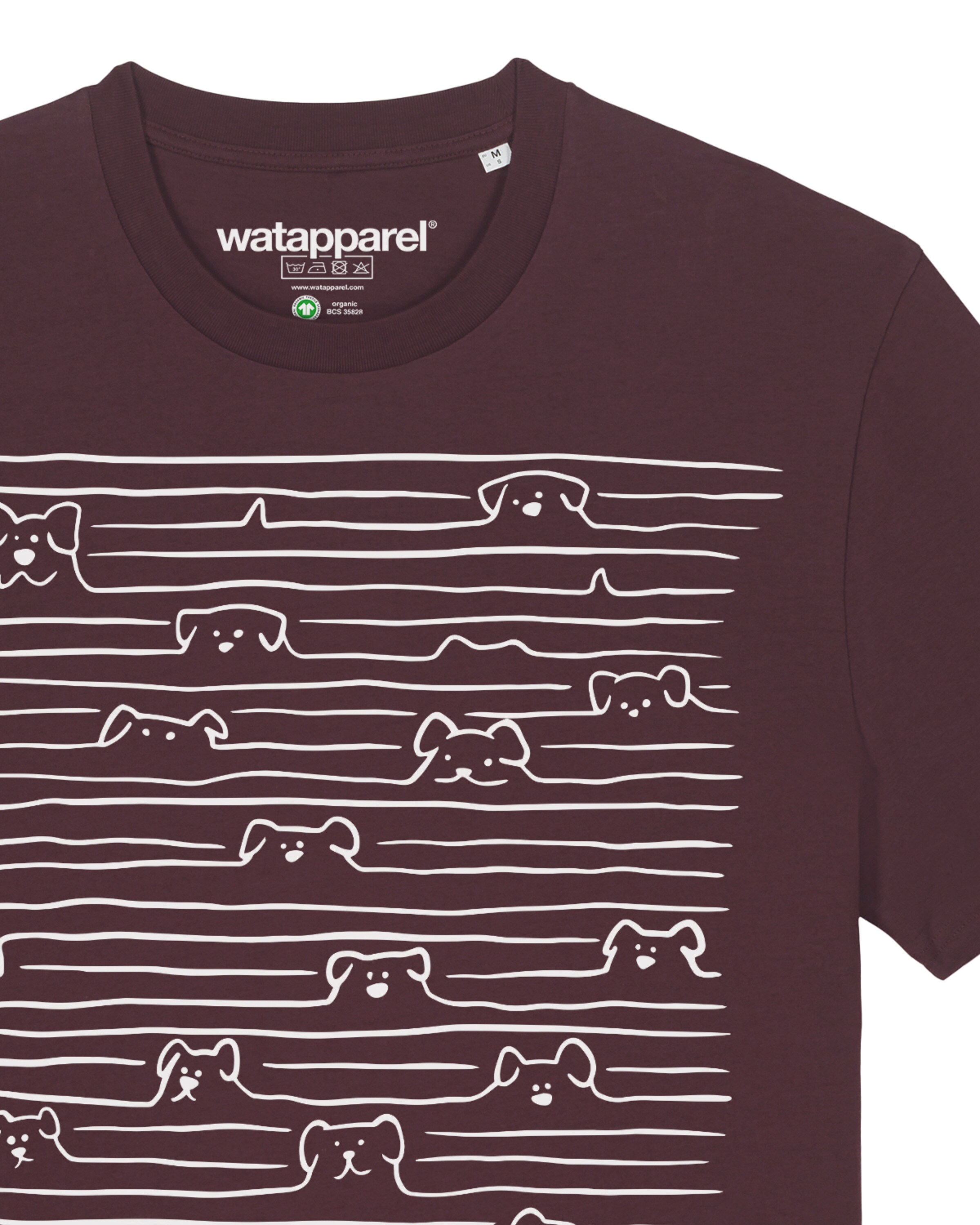 Maglietta 'Doodle Dogs' di Watapparel in rosso