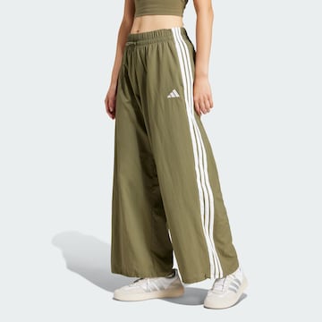 ADIDAS SPORTSWEAR Wide leg Sports trousers 'Essentials' in Green: front