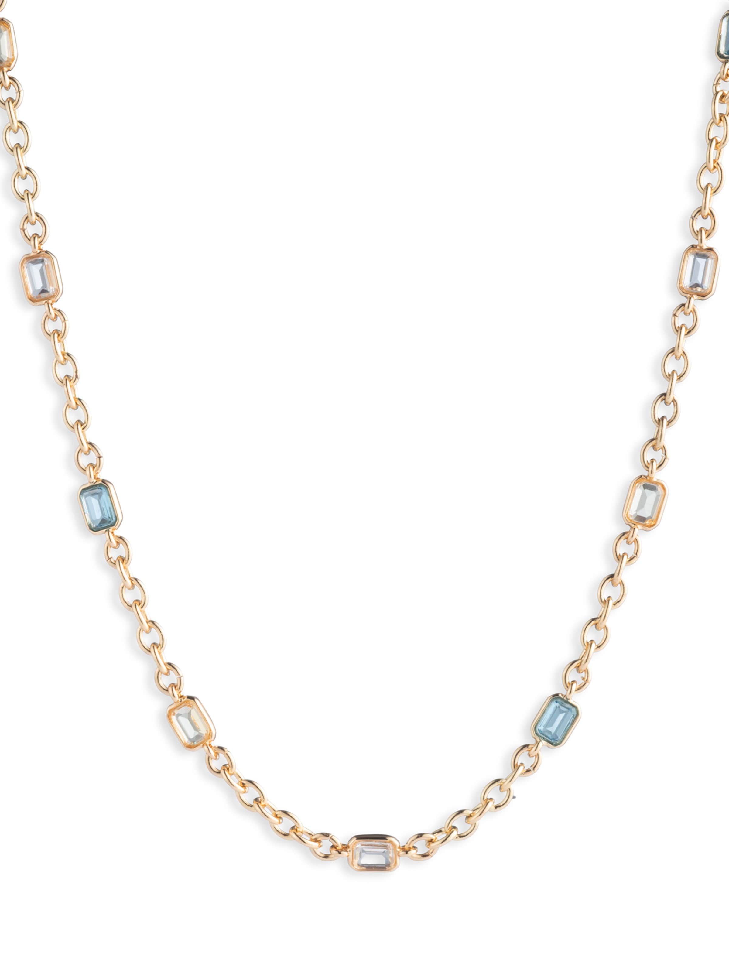 Lauren Ralph Lauren Kette in hellblau / gold / transparent, Produktansicht