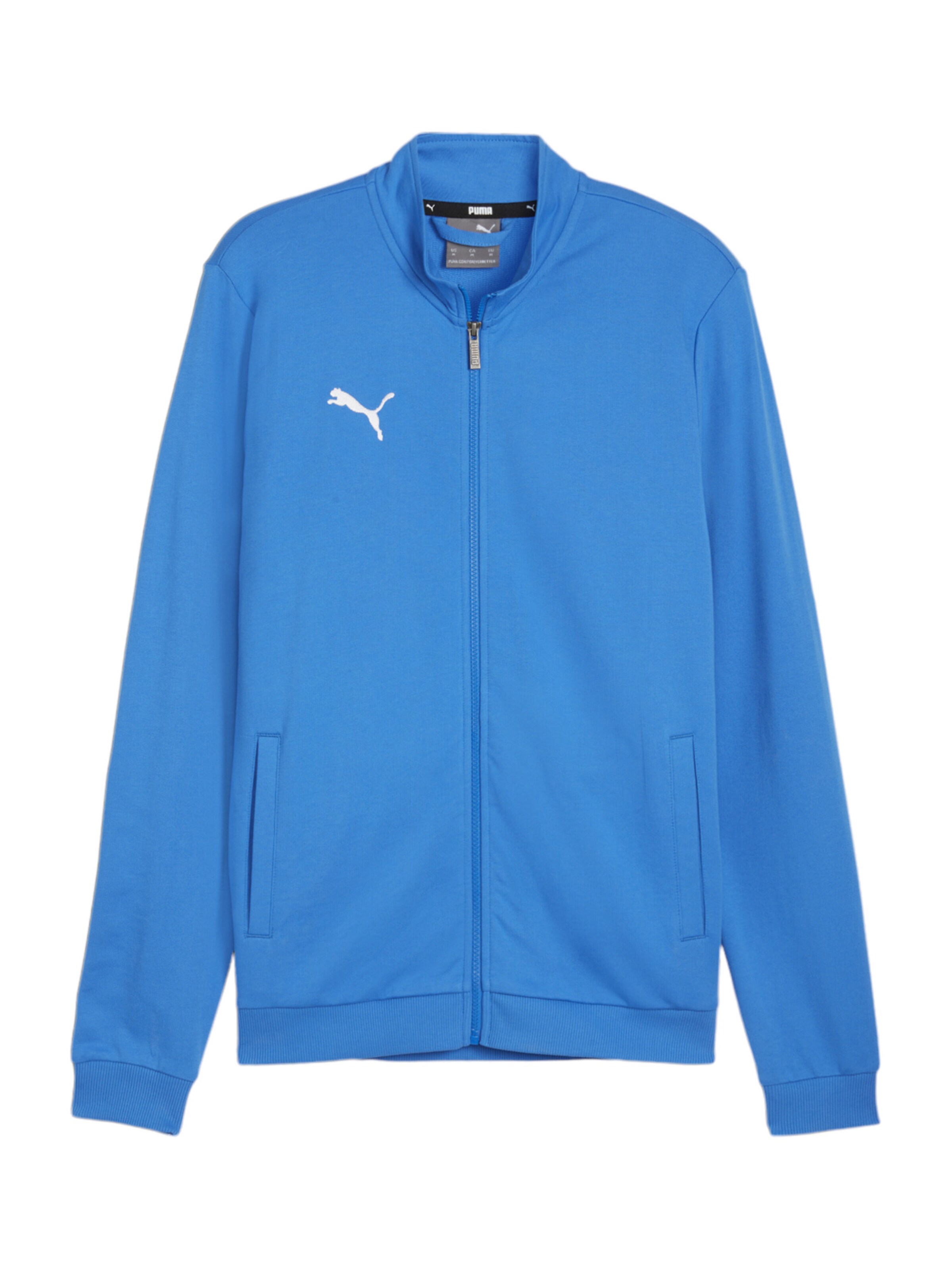 PUMA Sportsweatjacke 'TeamGoal' in Blau: Vorderseite