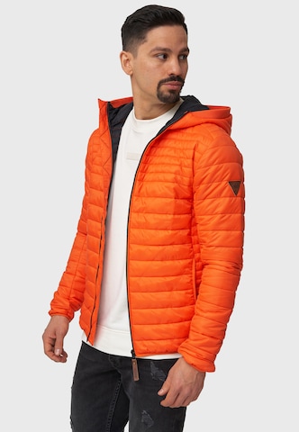 INDICODE JEANS Between-Season Jacket 'Bowers' in Orange