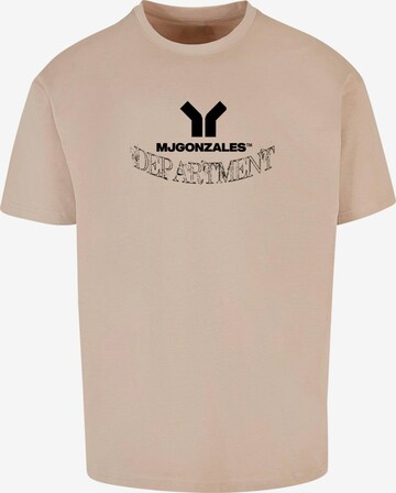 MJ Gonzales T-Shirt 'Department x Heavy' in Beige: predná strana